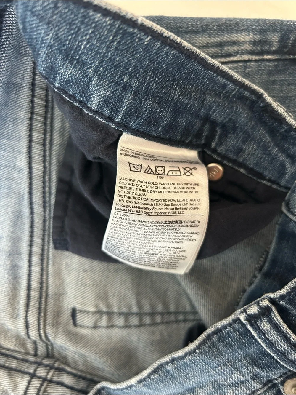 Banana Republic Distressed Mid-Blue Denim Shorts